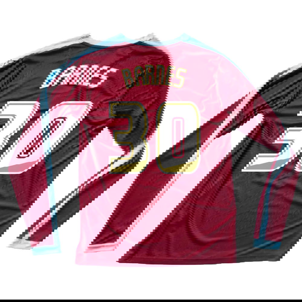 Burnley 2015-16 Long Sleeve Home Shirt ((Excellent) S) (Barnes 30)