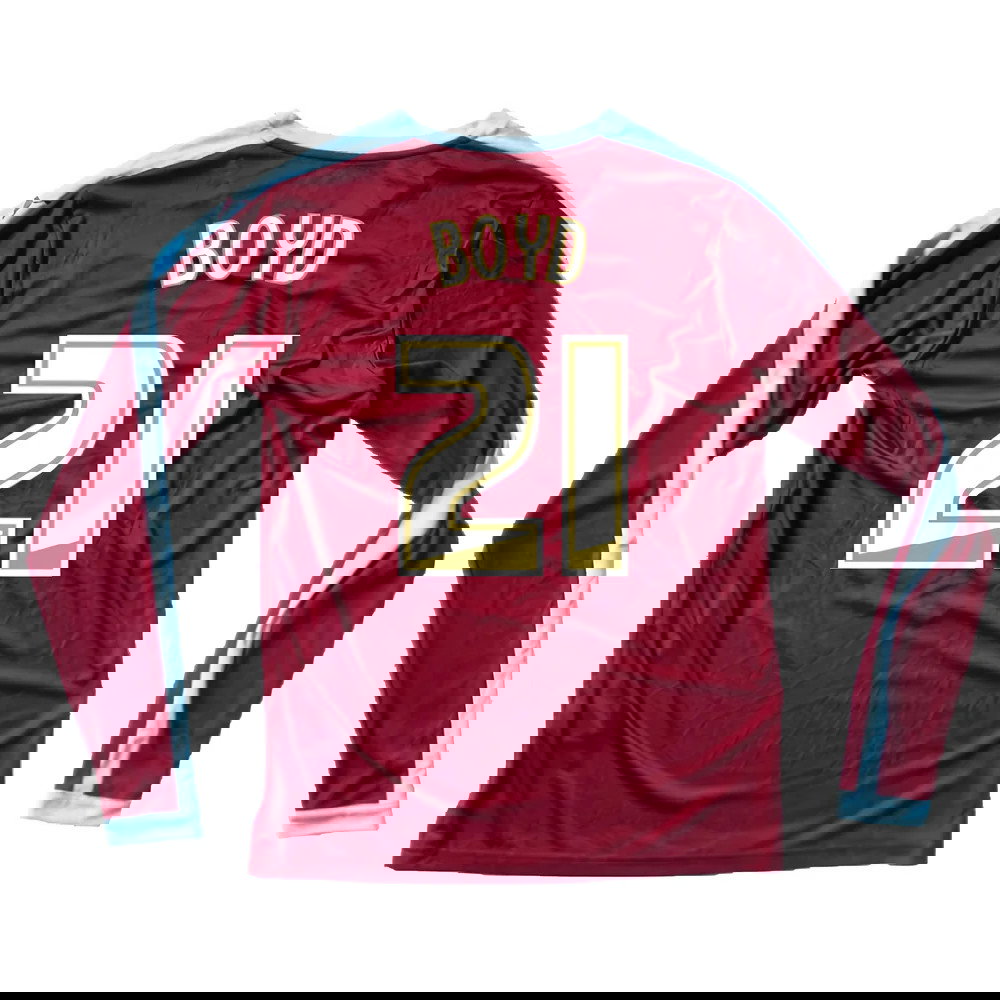 Burnley 2015-16 Long Sleeve Home Shirt ((Excellent) S) (Boyd 21)