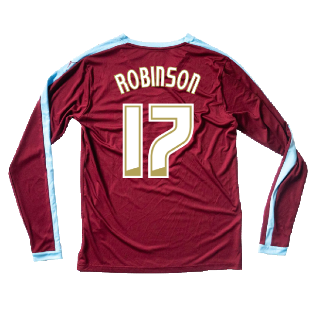 Burnley 2015-16 Long Sleeve Home Shirt ((Excellent) S) (Robinson 17)