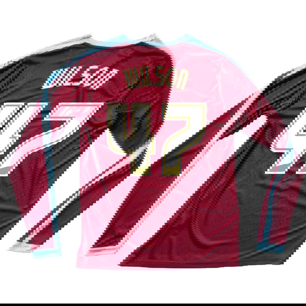 Burnley 2015-16 Long Sleeve Home Shirt ((Excellent) S) (Wilson 47)