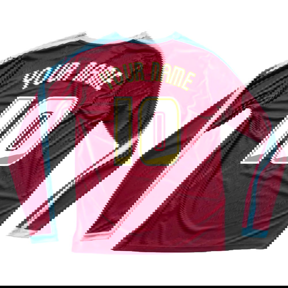 Burnley 2015-16 Long Sleeve Home Shirt ((Excellent) S) (Your Name)