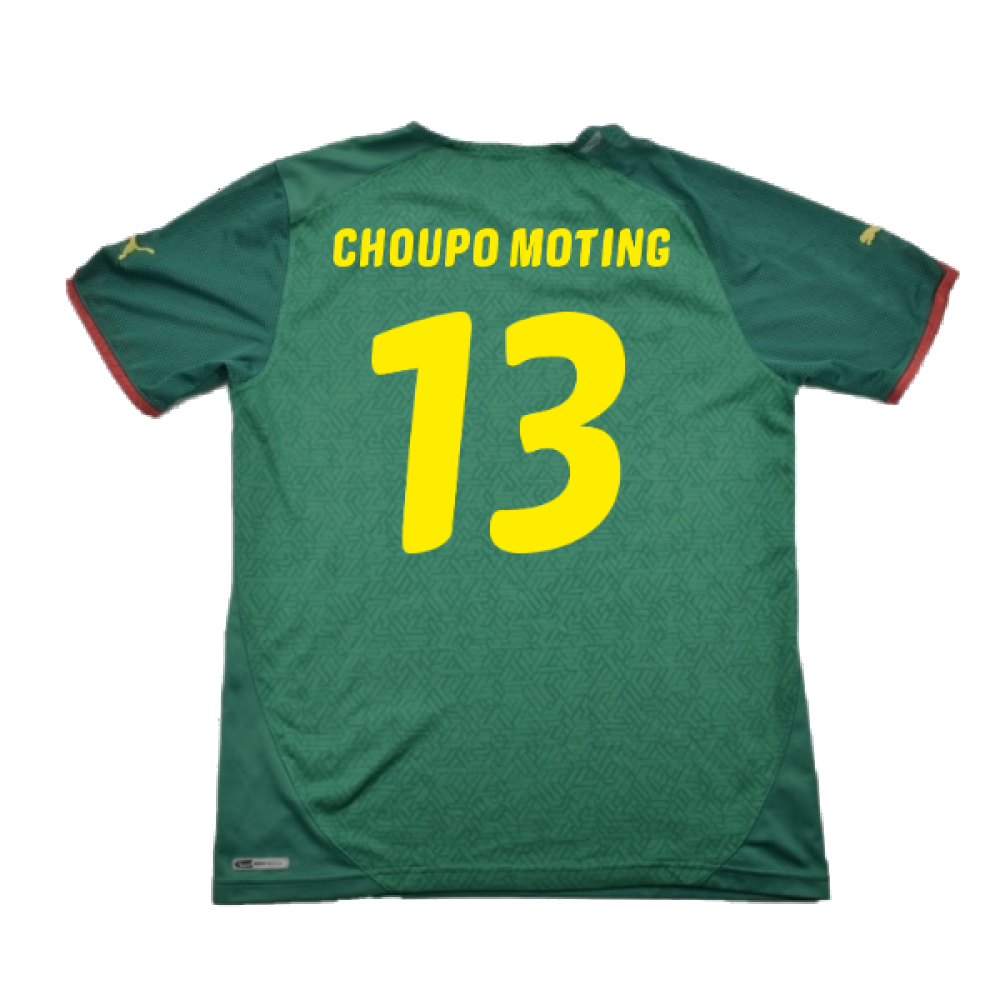 Cameroon 2010-11 Home Shirt ((Excellent) L) (Choupo Moting 13)