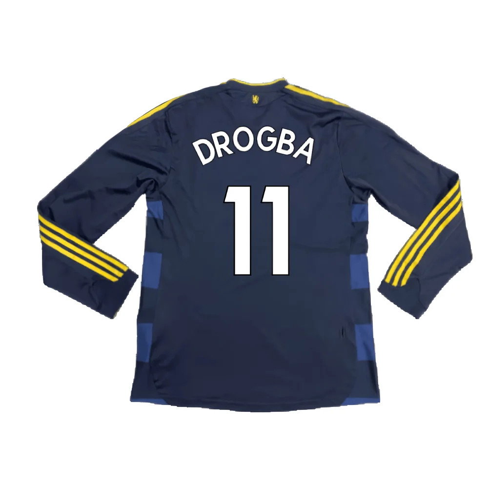 Chelsea 2009-10 Long Sleeve Away Shirt (Excellent) (Drogba 11)