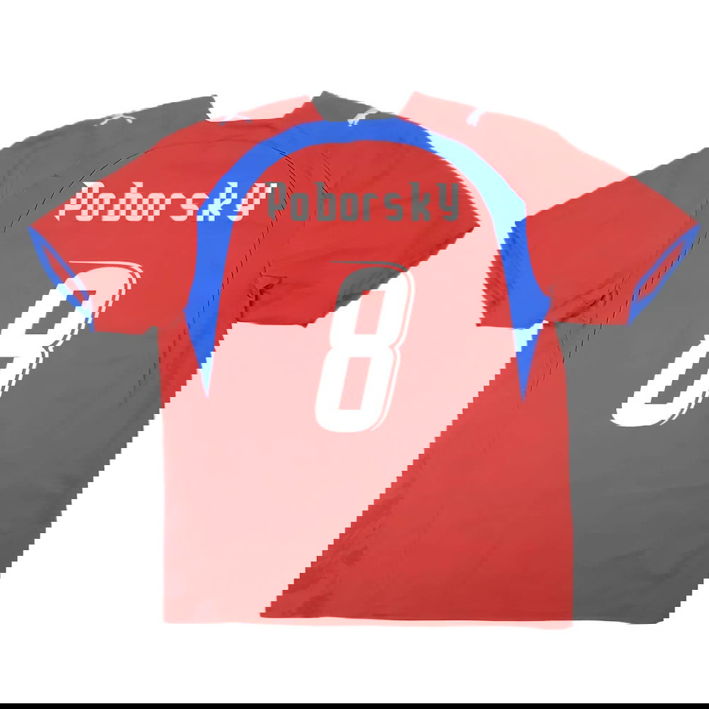 Czech Republic 2006-08 Home Shirt (Excellent) (Poborsky 8)