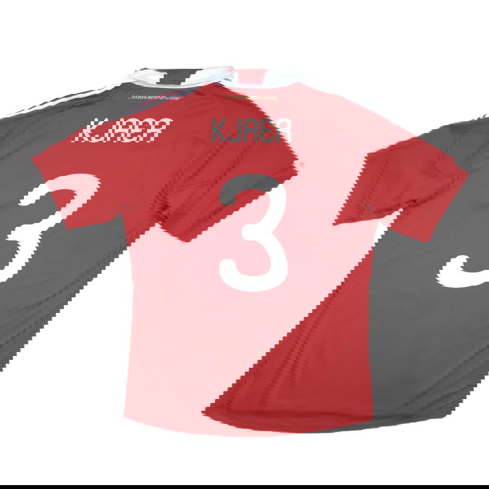Denmark 2010-11 Home Shirt (M) (Excellent) (Kjaer 3)