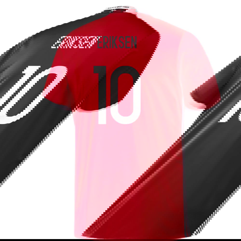 Denmark 2016-17 Home Shirt ((Excellent) 3XL) (Eriksen 10)