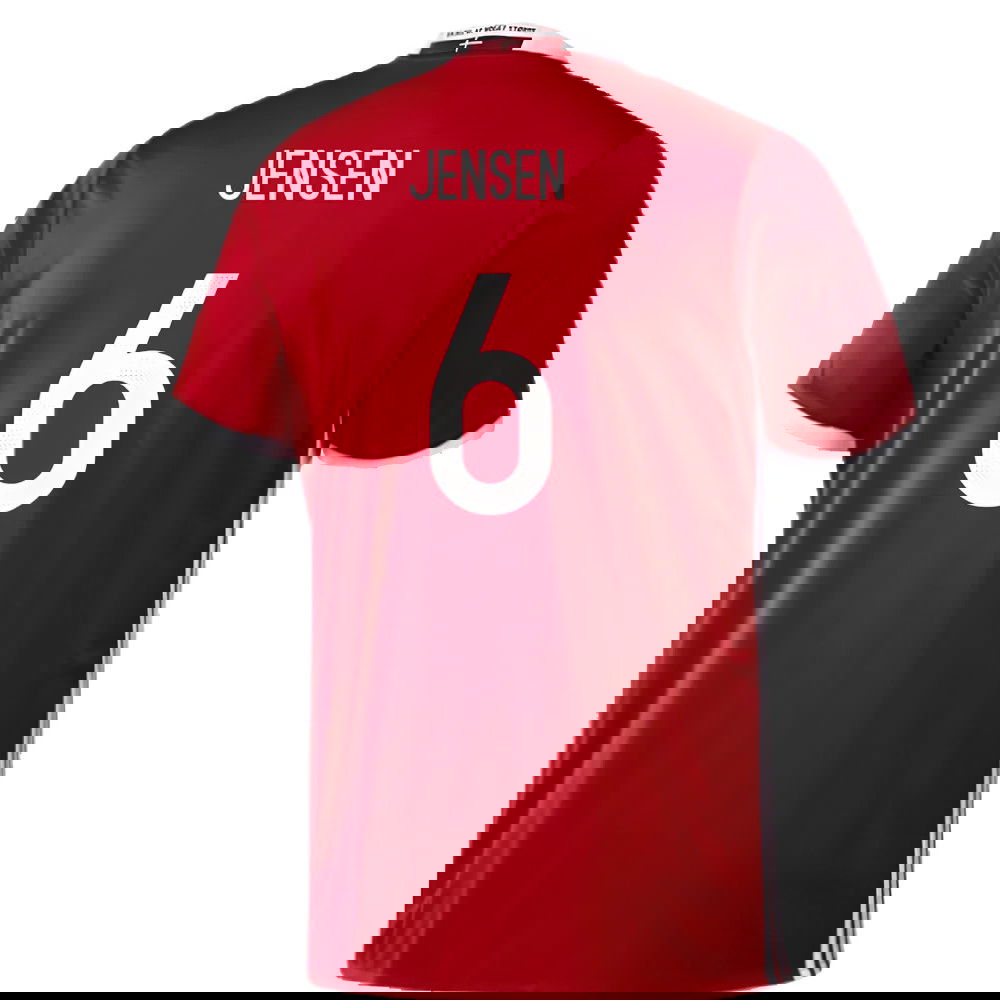 Denmark 2016-17 Home Shirt ((Excellent) 3XL) (Jensen 6)