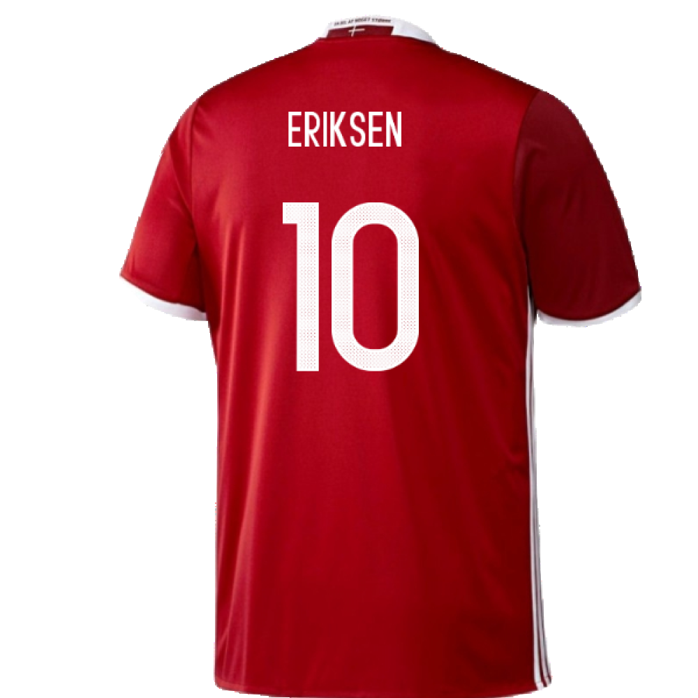 Denmark 2016-17 Home Shirt ((Very Good) M) (Eriksen 10)