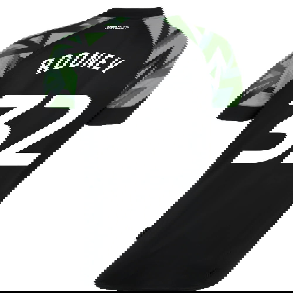 Derby County 2022-23 Away Shirt (Sponsorless) (XL) (Rooney 32) (Mint)
