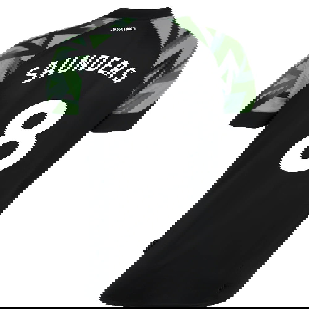 Derby County 2022-23 Away Shirt (Sponsorless) (XL) (Saunders 8) (Mint)