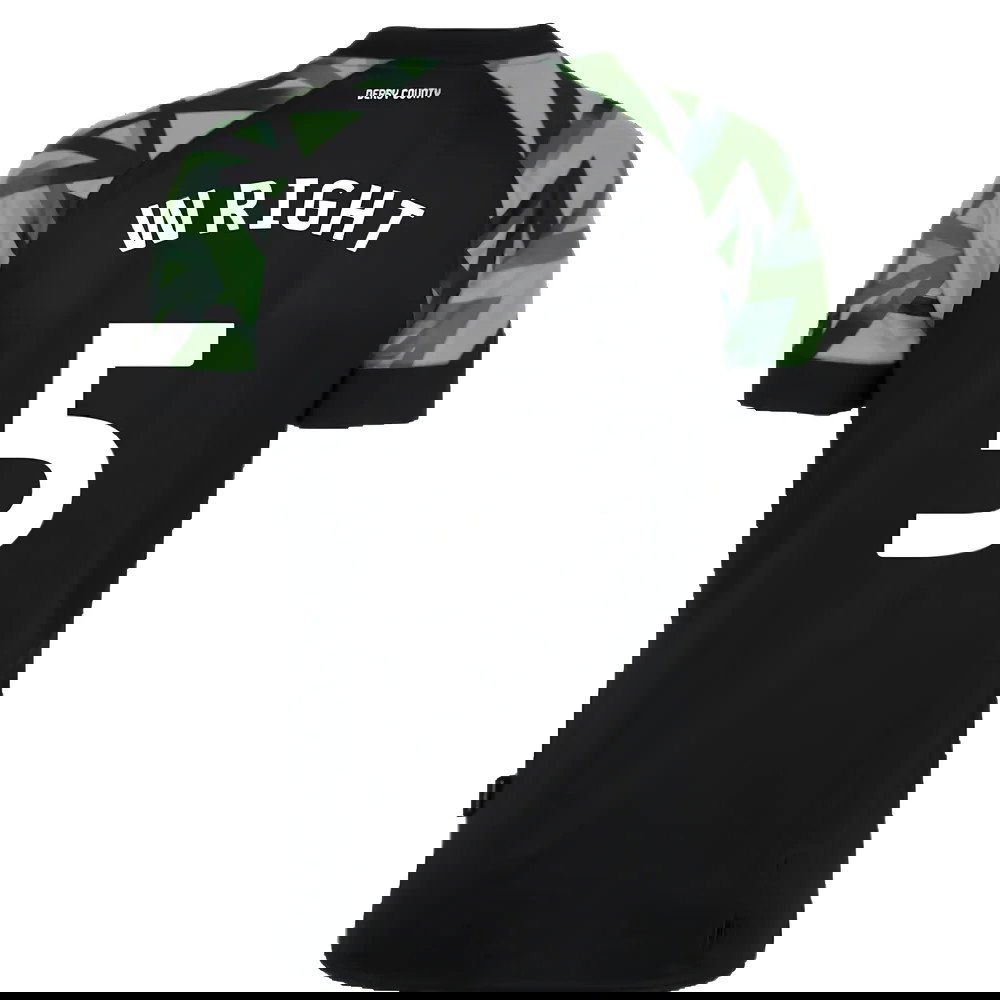 Derby County 2022-23 Away Shirt (Sponsorless) (XL) (Wright 5) (Mint)
