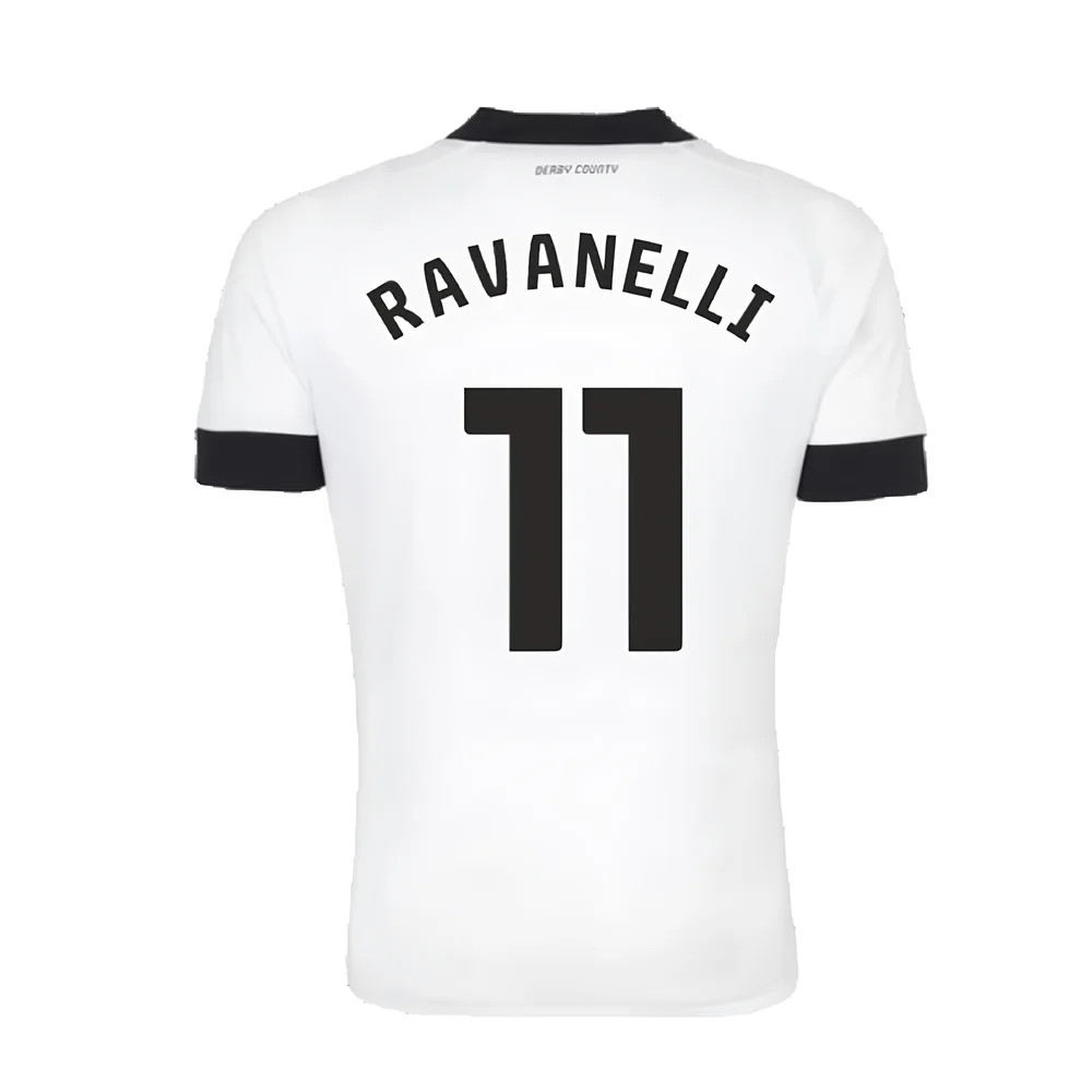 Derby County 2022-23 Home Shirt (Sponsorless) (S) (Ravanelli 11) (Mint)