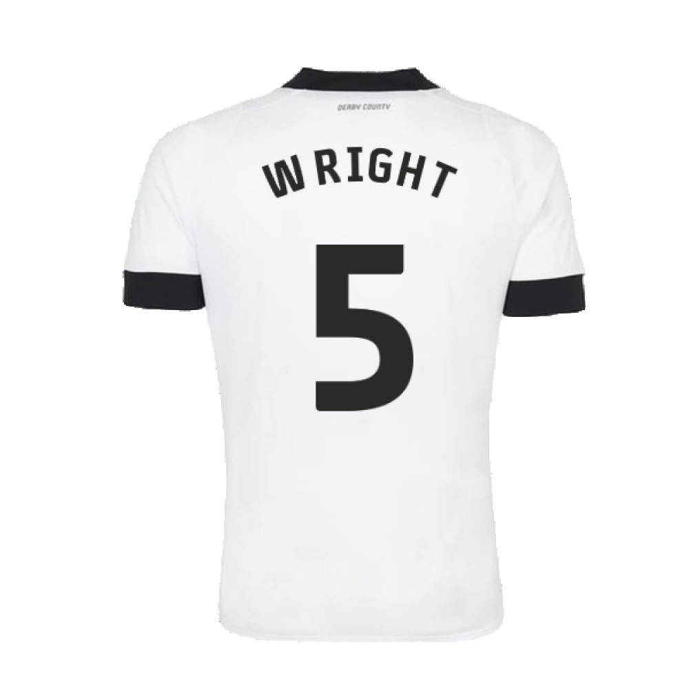 Derby County 2022-23 Home Shirt (Sponsorless) (S) (Wright 5) (Mint)