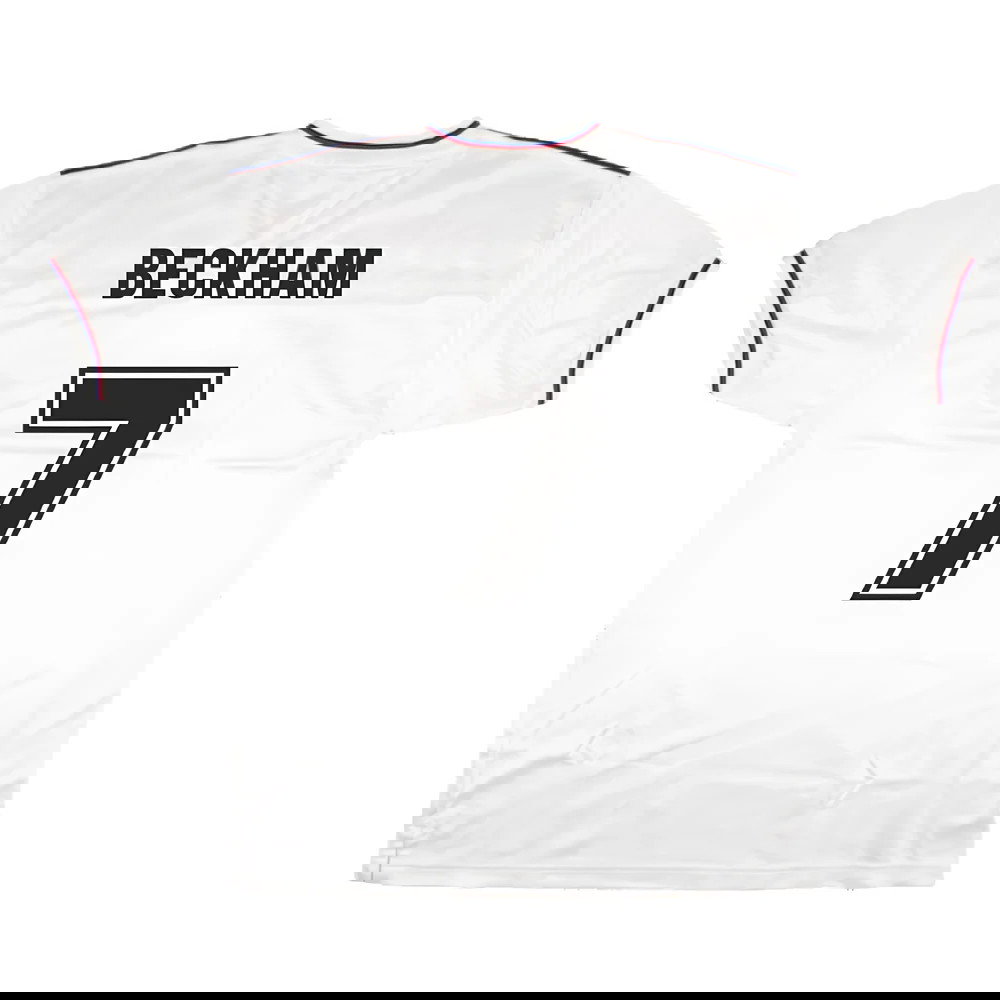 England 1980-82 Score Draw Replica Home Shirt (XL) (Good) (Beckham 7)