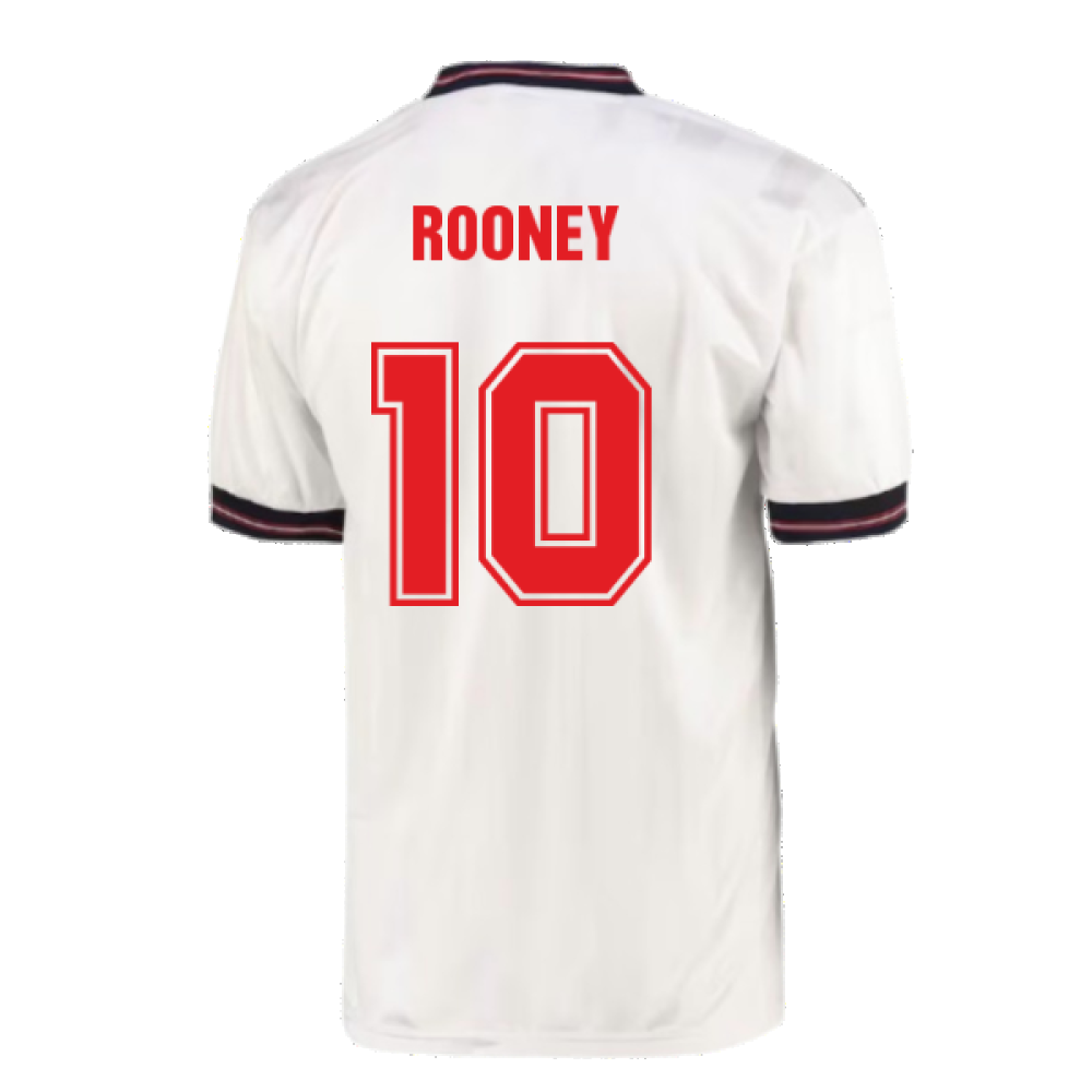 England 1986 Home World Cup Finals Retro Shirt (ROONEY 10)