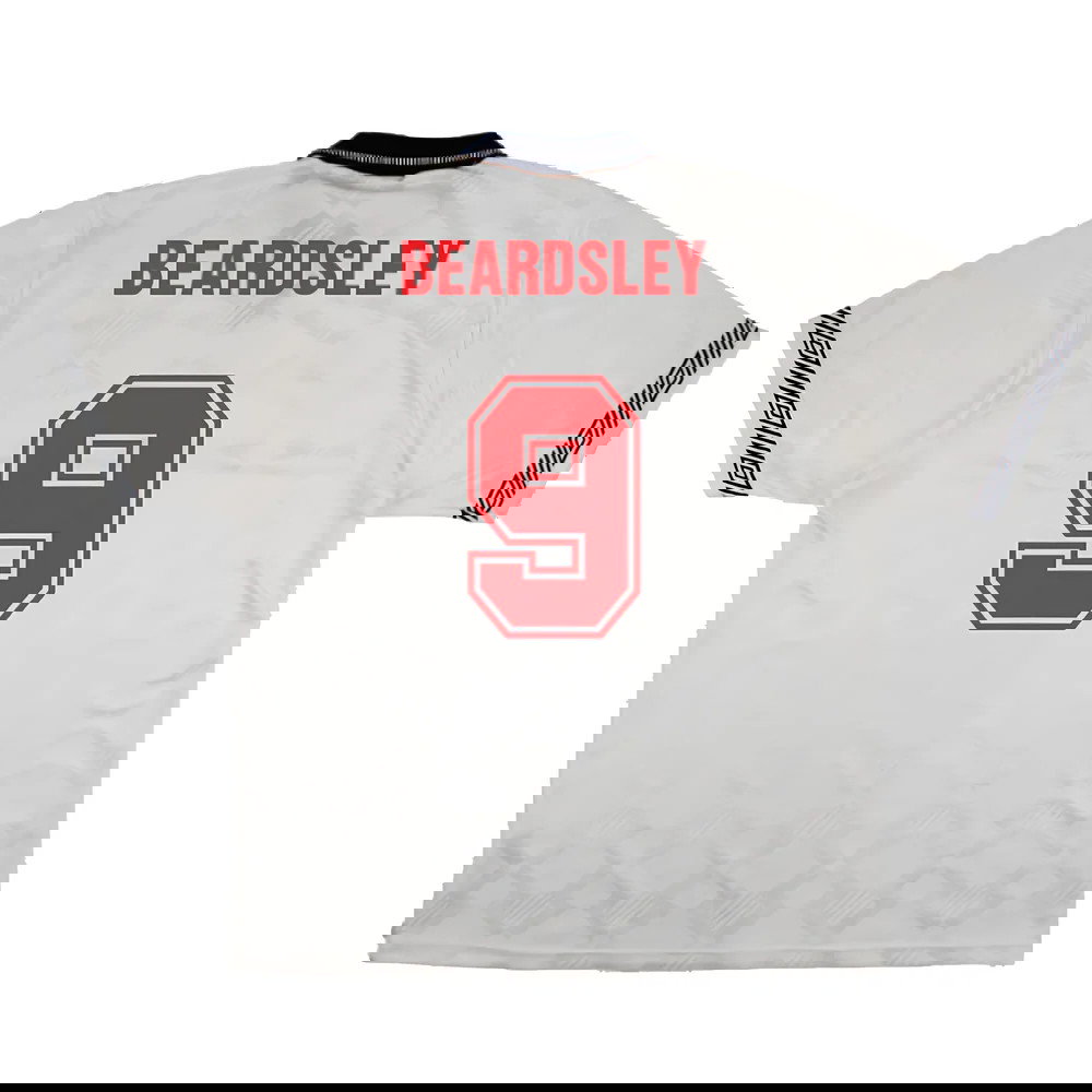 England 1990-92 Home Shirt (S) (Good) (Beardsley 9)