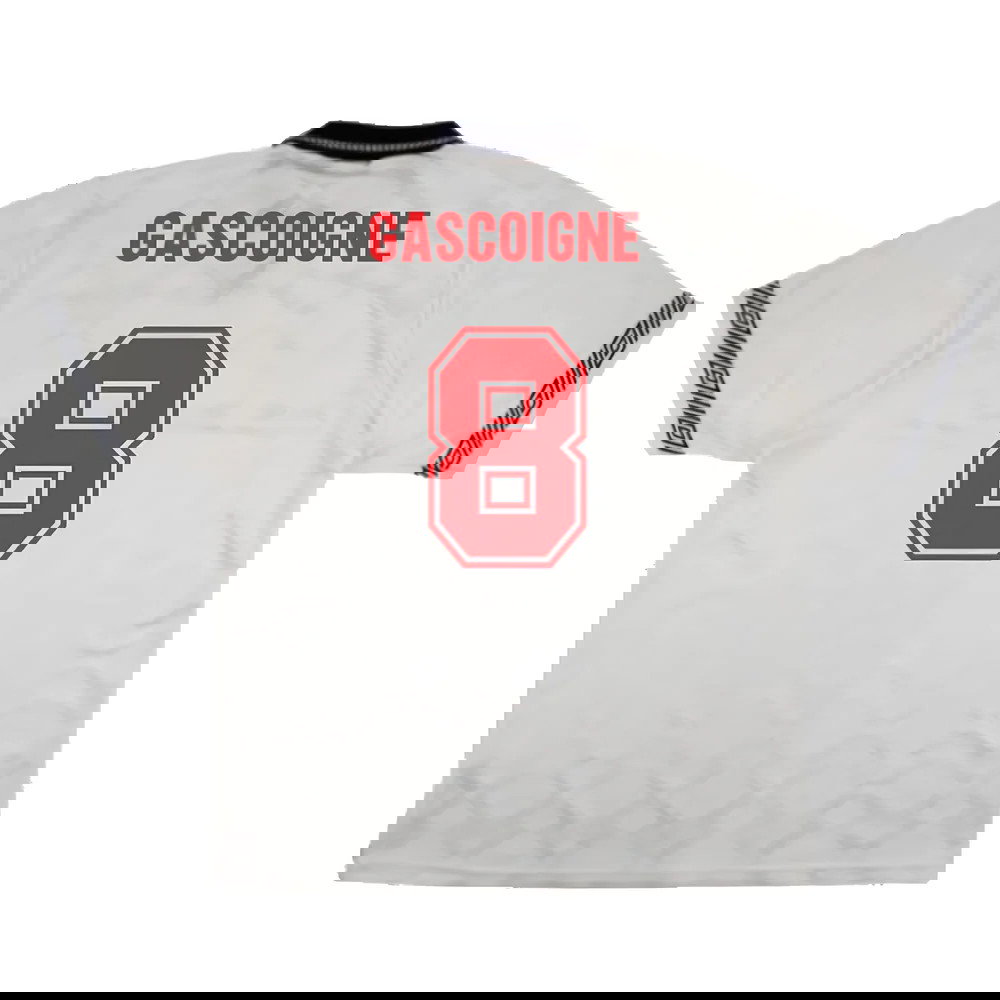 England 1990-92 Home Shirt (XL) (Very Good) (Gascoigne 8)