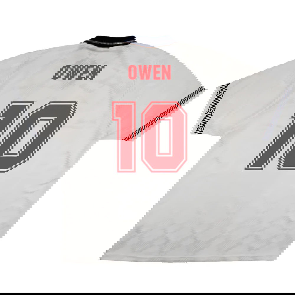 England 1990-92 Home Shirt (XL) (Very Good) (Owen 10)