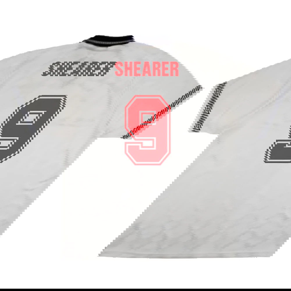 England 1990-92 Home Shirt (XL) (Very Good) (Shearer 9)