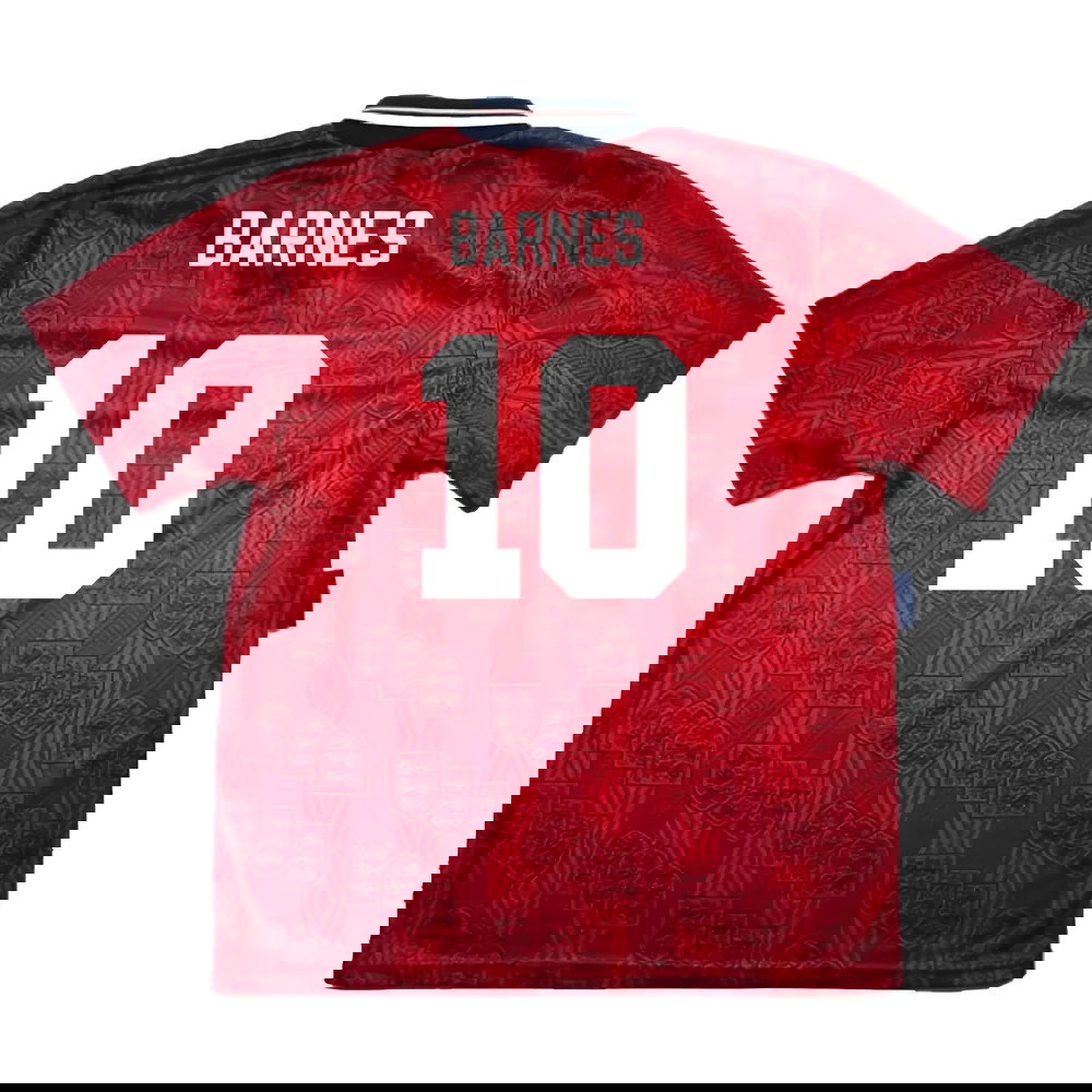 England 1993-95 Away Shirt (L) (Mint) (Barnes 10)