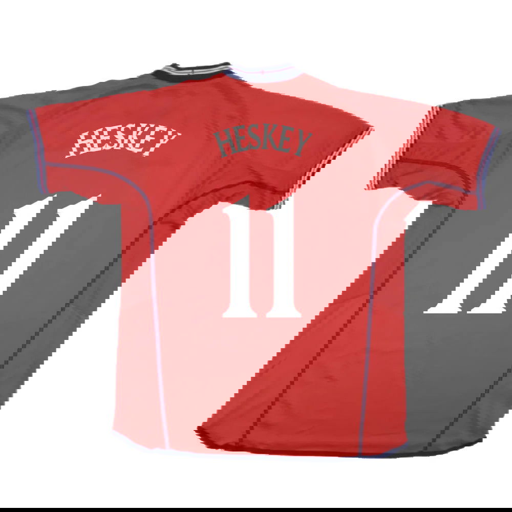 England 2002-04 Away Shirt ((Excellent) XL) (Heskey 11)