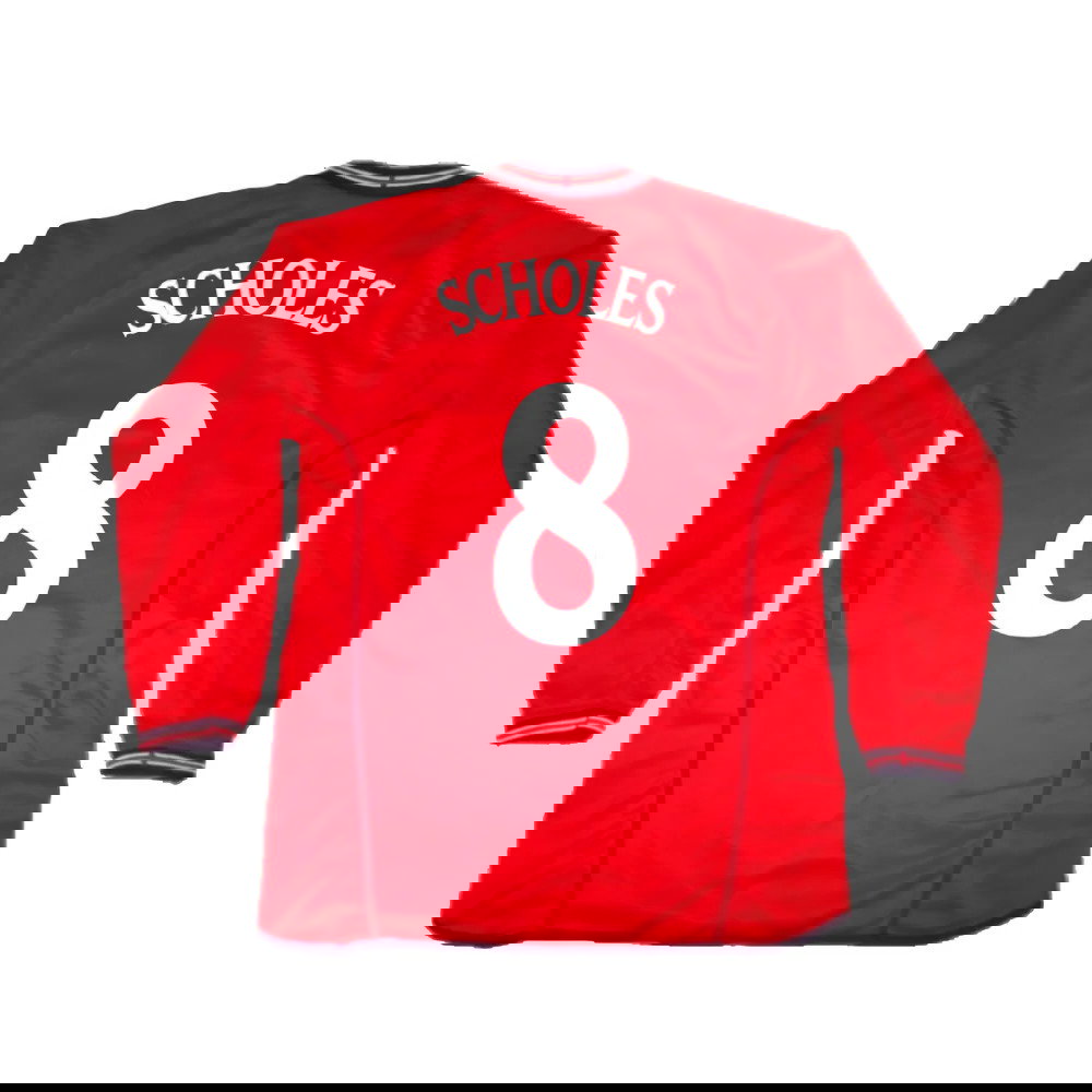 England 2006-08 Long Sleeve Away Shirt (Excellent) (Scholes 8)