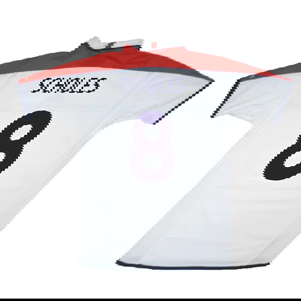 England 2003-05 Home Shirt (XL) (Mint) (Scholes 8)