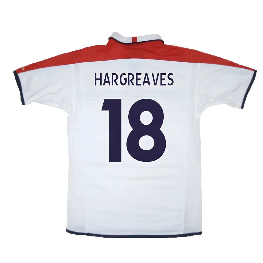 England 2003-05 Home Shirt ((Very Good) L) (Hargreaves 18)