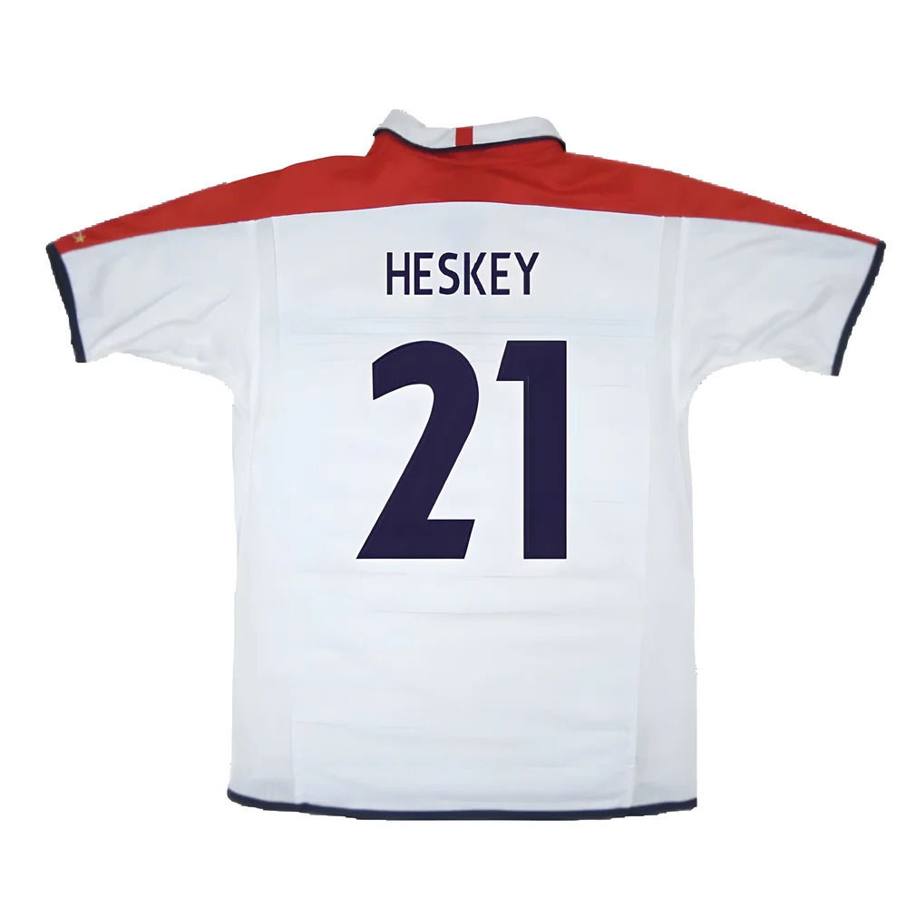 England 2003-05 Home Shirt ((Very Good) L) (Heskey 21)