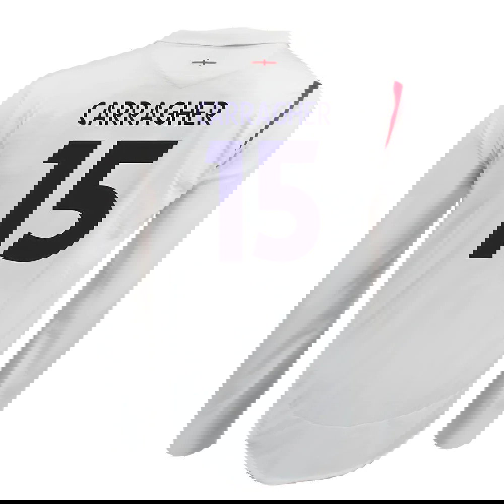 England 2005-07 Home Long Sleeve Shirt (XL) (Very Good) (CARRAGHER 15)