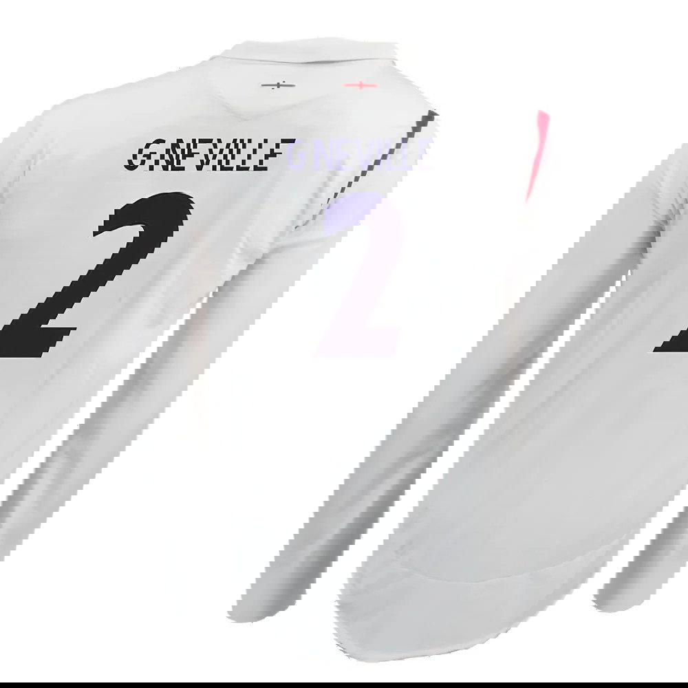 England 2005-07 Home Long Sleeve Shirt (XL) (Very Good) (G NEVILLE 2)