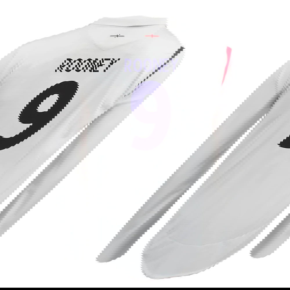 England 2005-07 Home Long Sleeve Shirt (XL) (Very Good) (ROONEY 9)