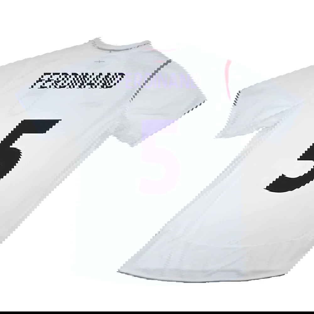 England 2005-2007 Home Shirt (XL) (Excellent) (FERDINAND 5)