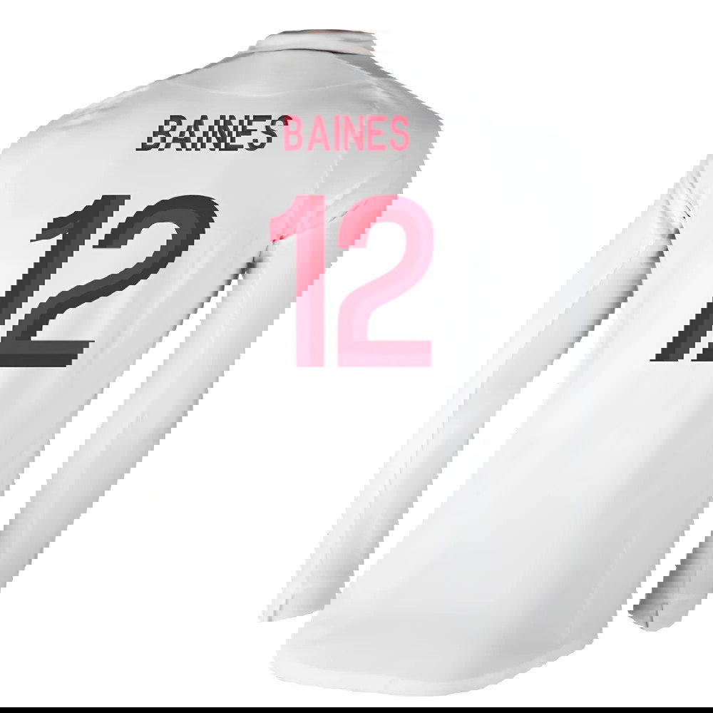 England 2012-13 Long Sleeve Home Shirt (L) (Fair) (Baines 12)