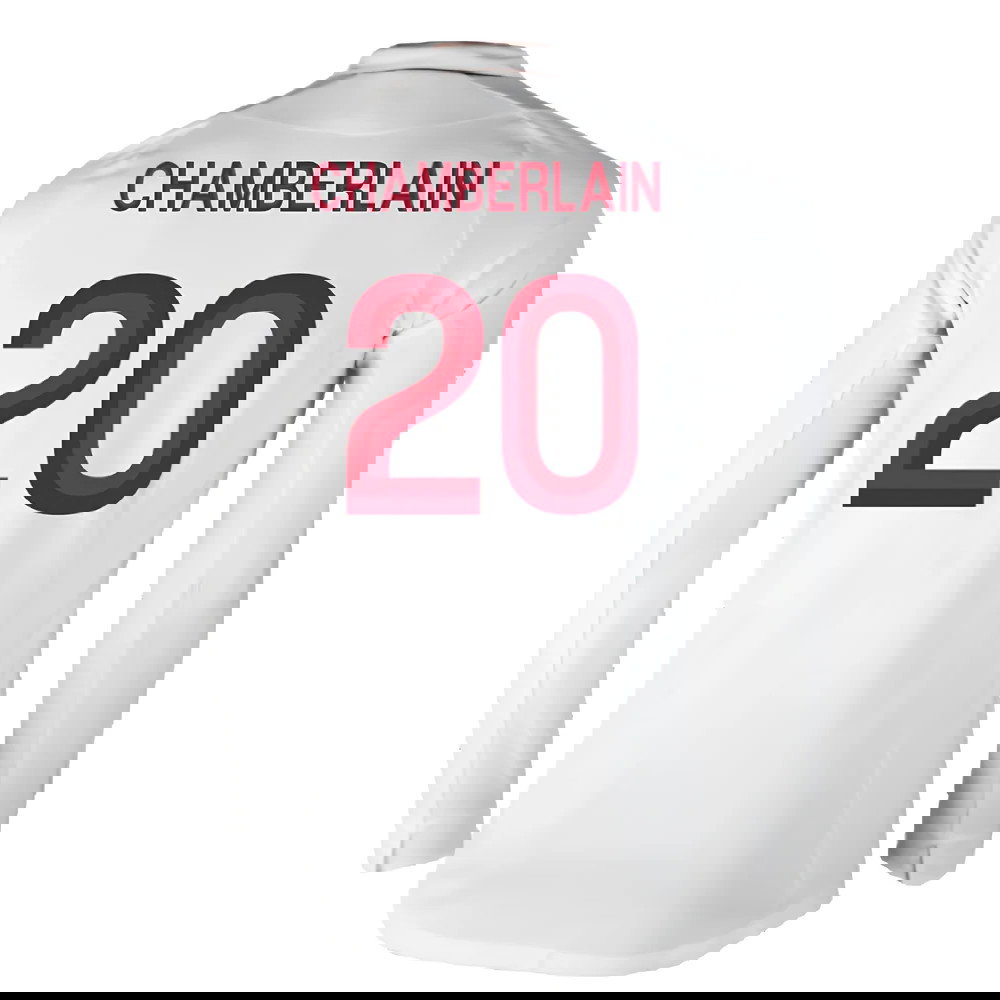 England 2012-13 Long Sleeve Home Shirt (L) (Fair) (Chamberlain 20)