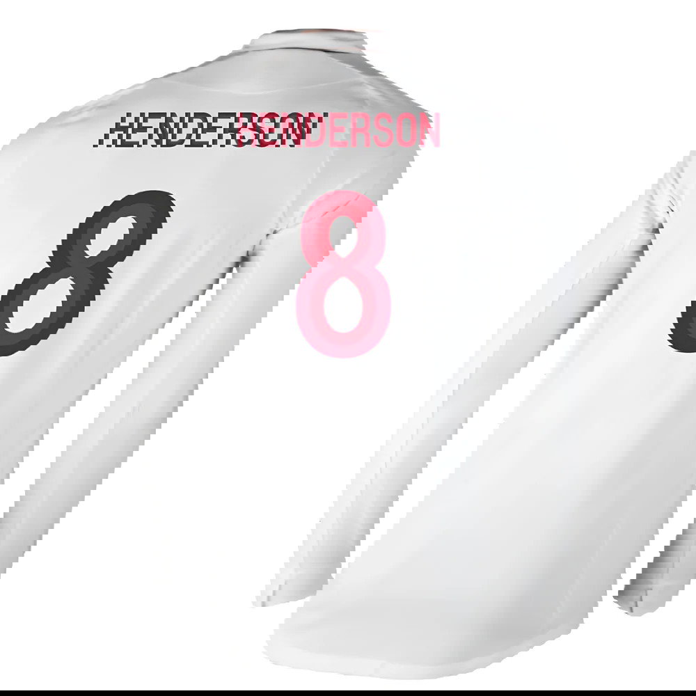 England 2012-13 Long Sleeve Home Shirt (L) (Fair) (Henderson 8)