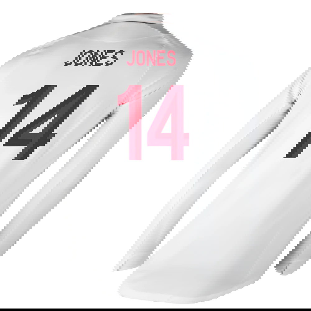 England 2012-13 Long Sleeve Home Shirt (L) (Fair) (Jones 14)