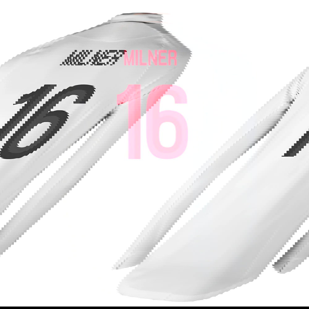 England 2012-13 Long Sleeve Home Shirt (L) (Fair) (Milner 16)