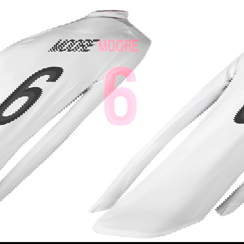 England 2012-13 Long Sleeve Home Shirt (L) (Fair) (Moore 6)