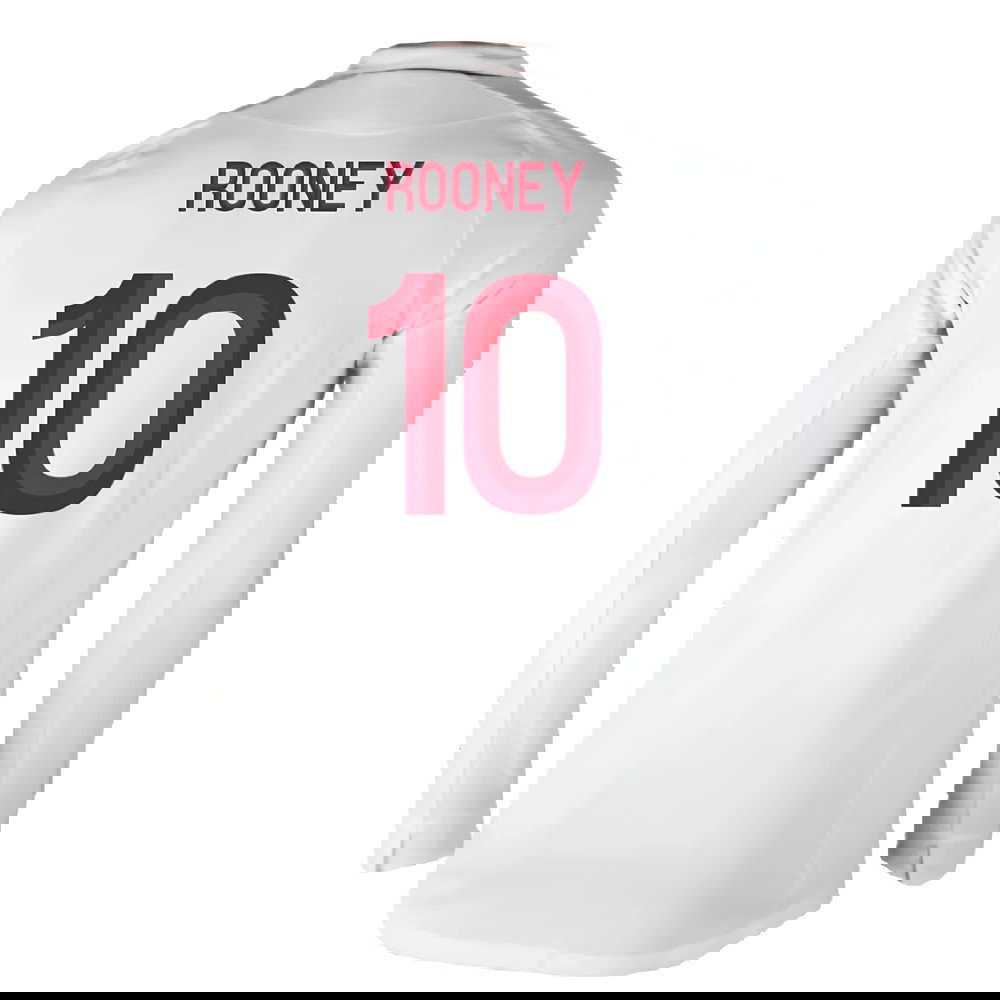 England 2012-13 Long Sleeve Home Shirt (L) (Fair) (Rooney 10)