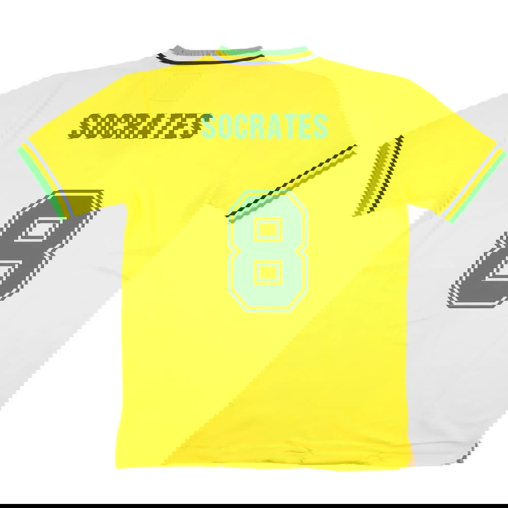 False Nein Brazil Home Football Shirt (SOCRATES 8)