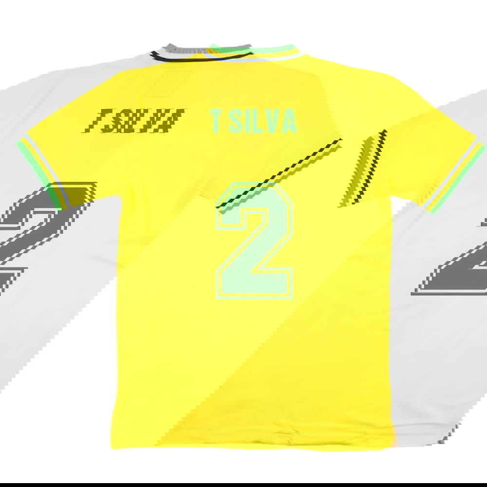 False Nein Brazil Home Football Shirt (T SILVA 2)
