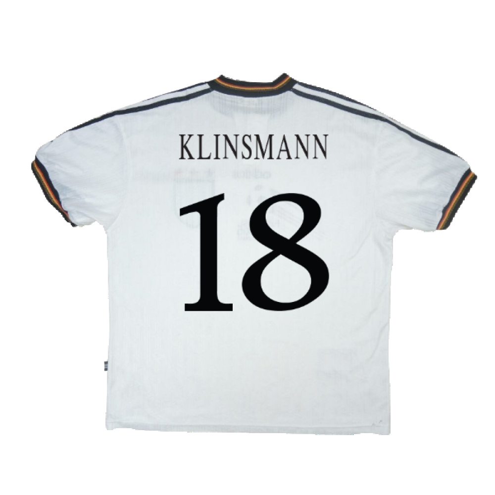 Germany 1996-98 Home Shirt ((Excellent) S) (Klinsmann 18)