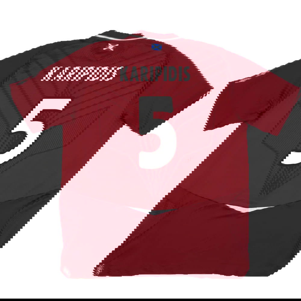 Hearts 2008-09 Home Shirt ((Good) XXL) (Karipidis 5)