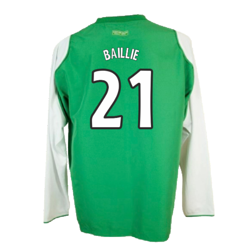 Hibs 2004-05 Long Sleeve Home Shirt ((Very Good) XL) (Baillie 21)