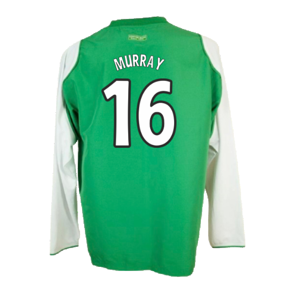 Hibs 2004-05 Long Sleeve Home Shirt ((Very Good) XL) (Murray 16)