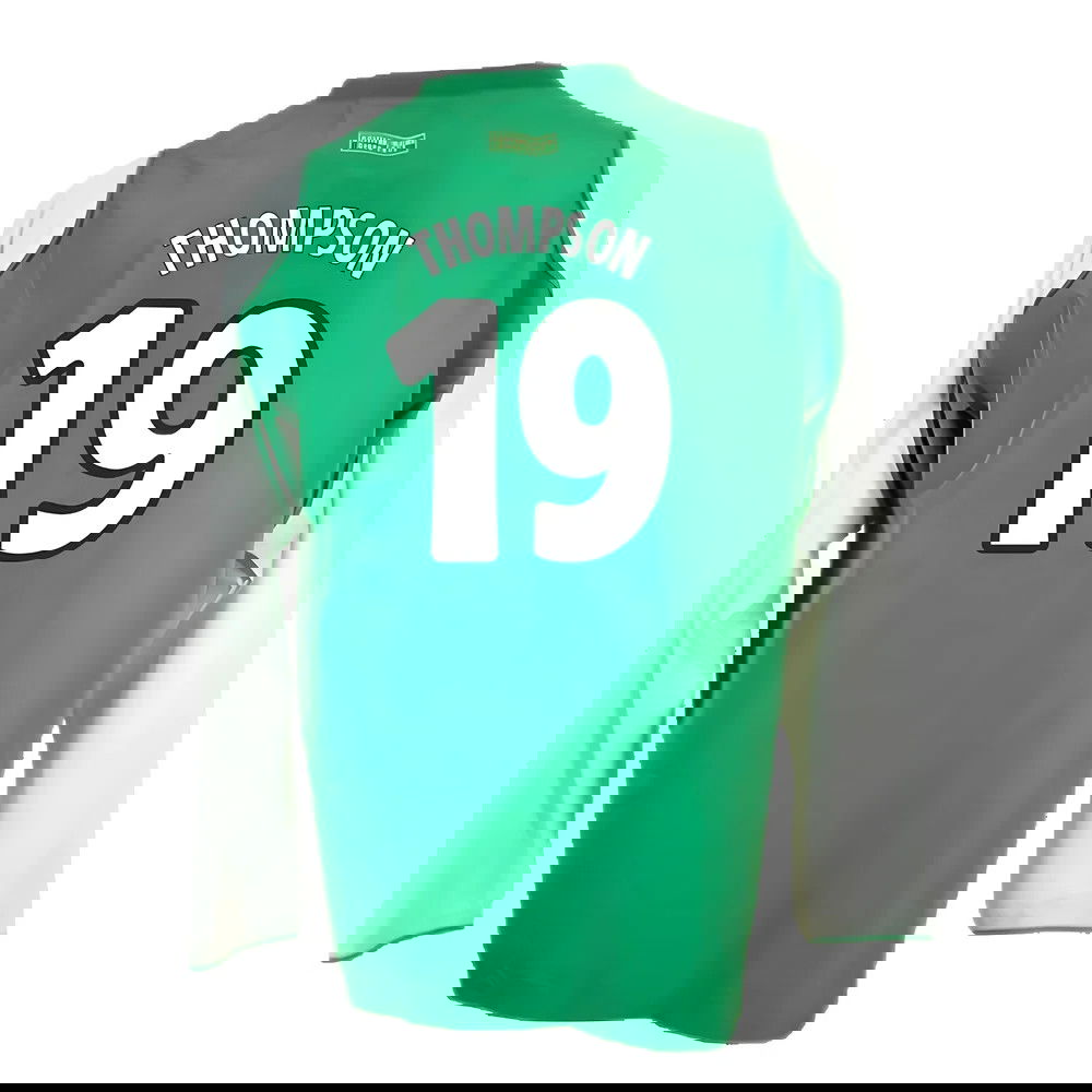 Hibs 2004-05 Long Sleeve Home Shirt ((Very Good) XL) (Thompson 19)