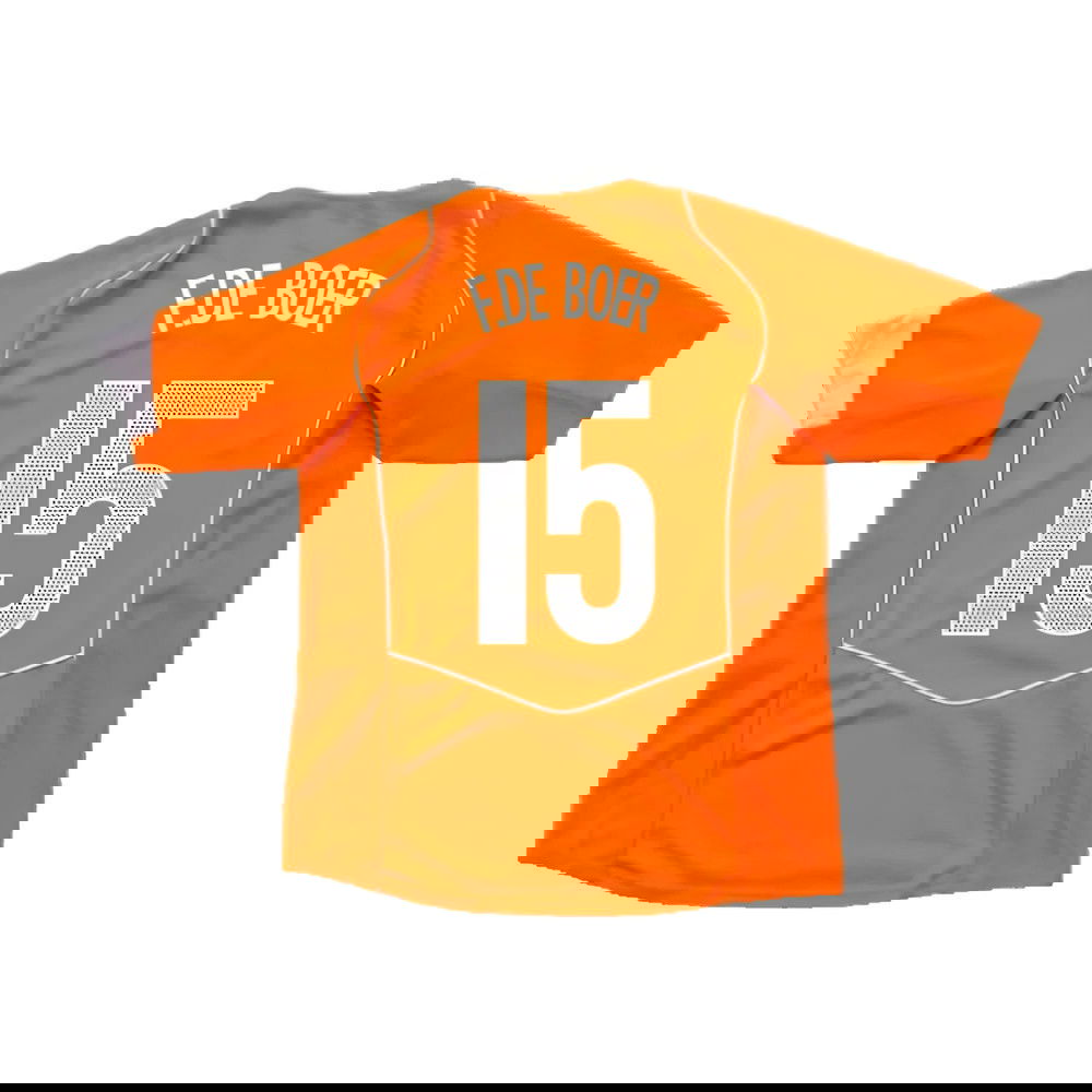Holland 2004-05 Home Shirt ((Very Good) XXL) (F.De Boer 15)