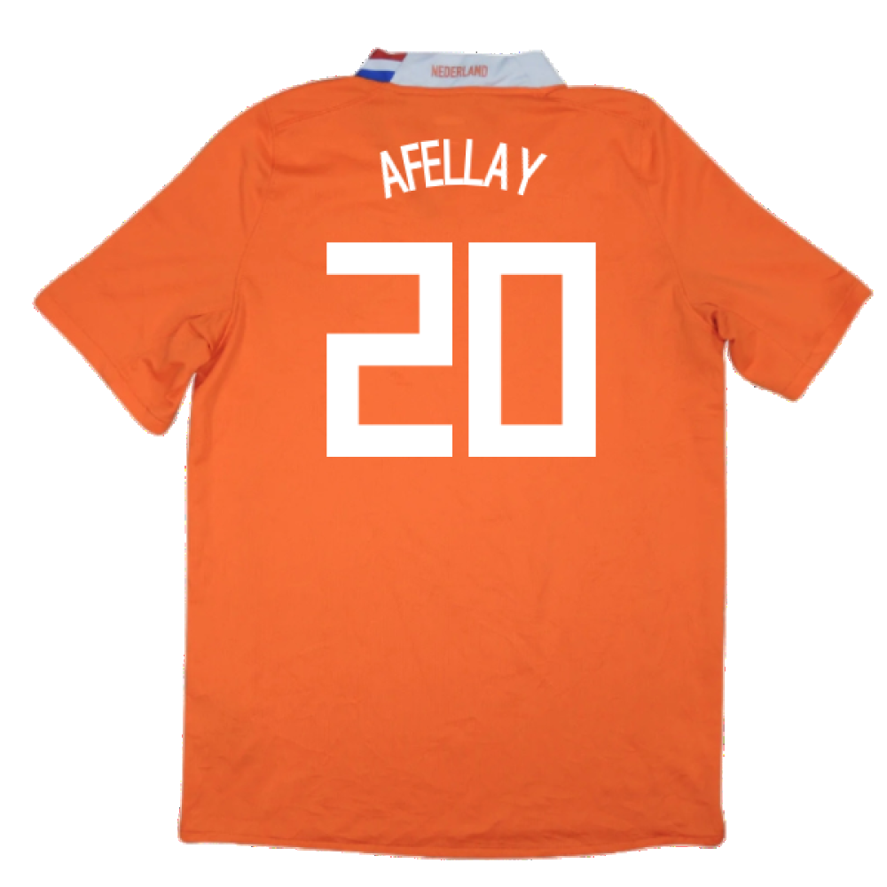 Holland 2008-10 Home Shirt ((Excellent) M) (Afellay 20)