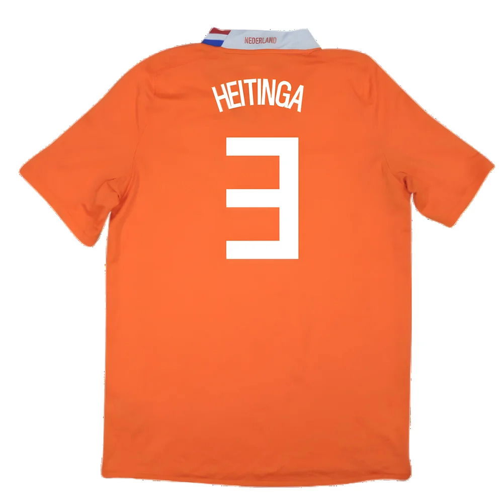 Holland 2008-10 Home Shirt ((Excellent) M) (Heitinga 3)